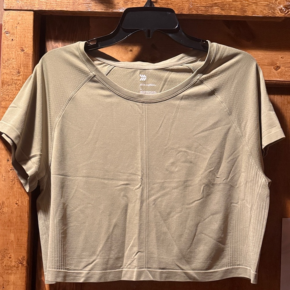 all in motion Light Olive Short Sleeve Performance Tee